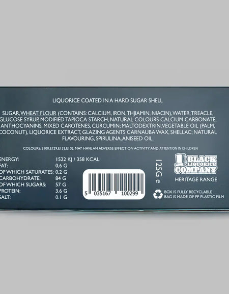 LIQUORICE COMFITS HERITAGE BOX Black Liquorice Company