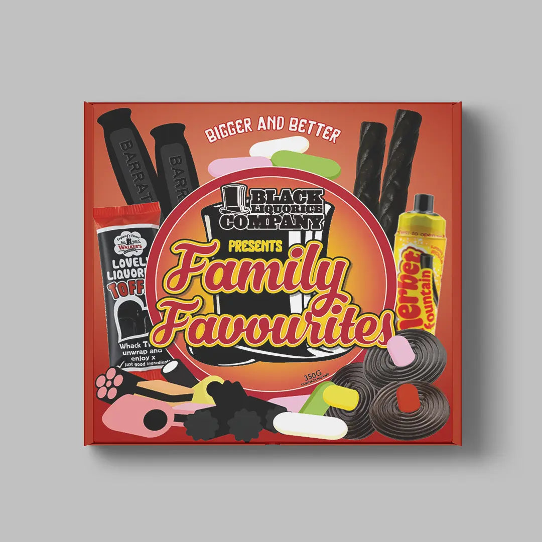 FAMILY FAVOURITES LIQUORICE GIFT BOX Black Liquorice Company