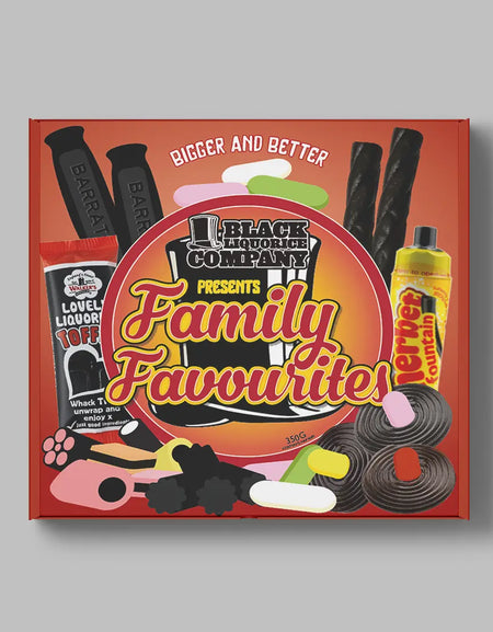 FAMILY FAVOURITES LIQUORICE GIFT BOX Black Liquorice Company