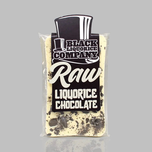 RAW LIQUORICE WHITE CHOCOLATE BAR Black Liquorice Company
