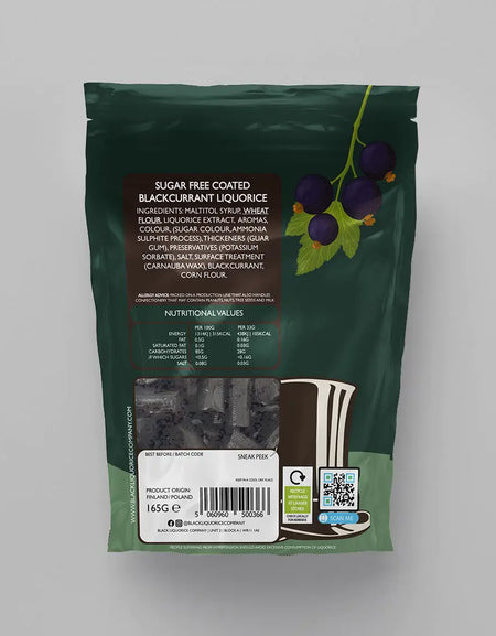 SUGAR FREE BLACKCURRANT & LIQUORICE Black Liquorice Company