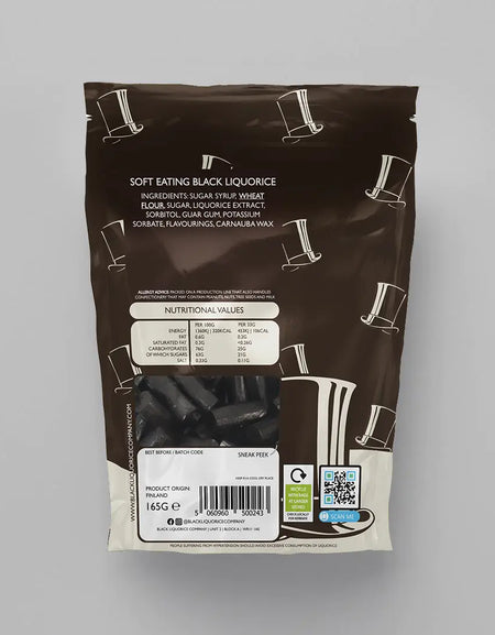 Soft Eating Black Liquorice Black Liquorice Company