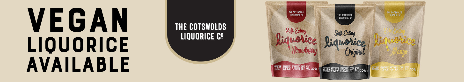 Vegan Liquorice Pouches from The Cotswolds Liquorice Co