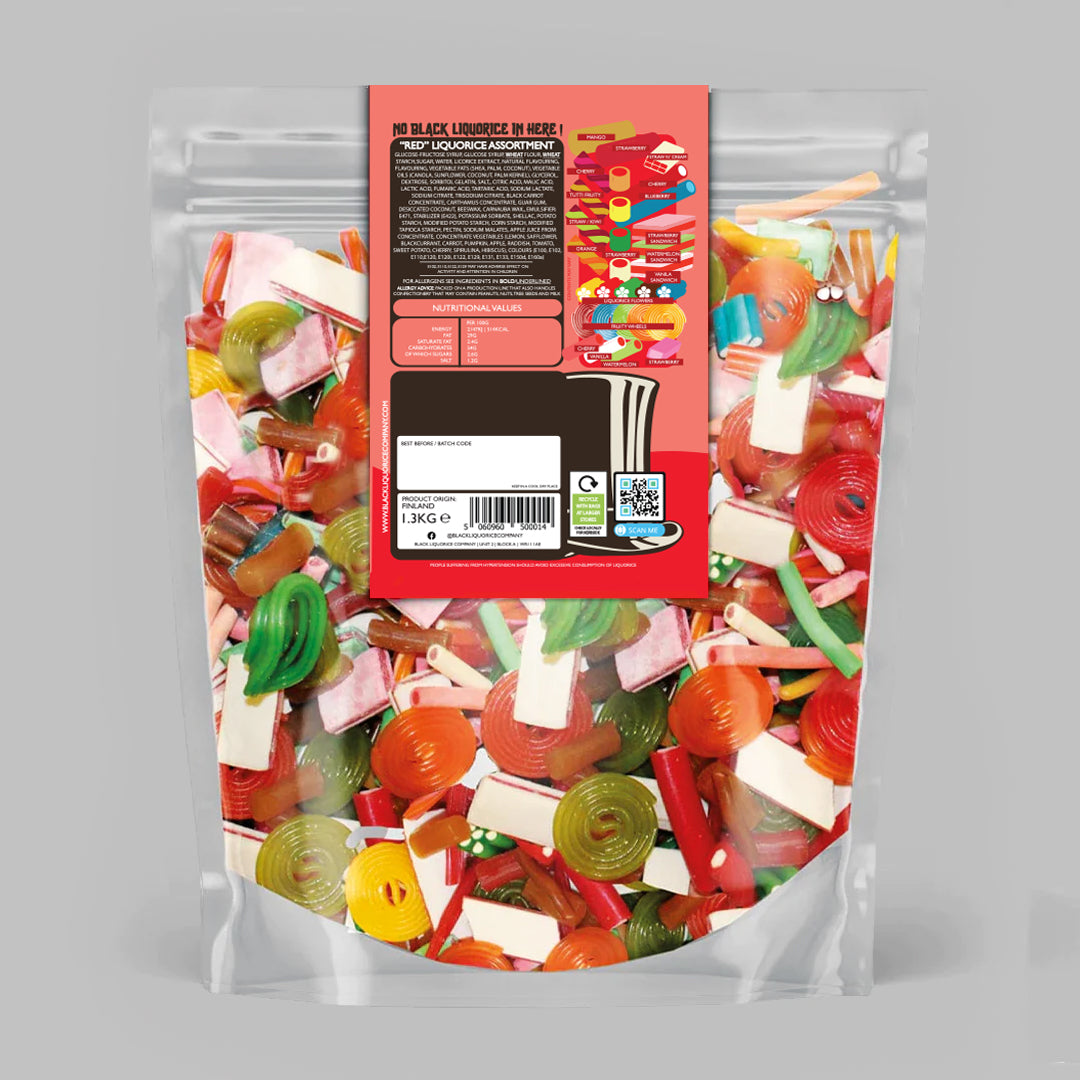 MEGA BAG RED LIQUORICE MORESORTS 1.3KG