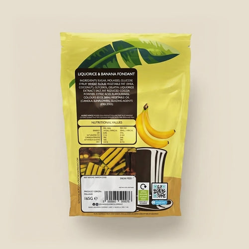 LIQUORICE BANANA STRIPES Black Liquorice Company