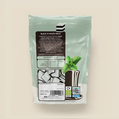 BLACK 'N' WHITE LIQUORICE MINTS Black Liquorice Company