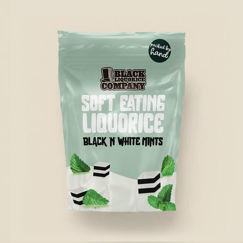 BLACK 'N' WHITE LIQUORICE MINTS Black Liquorice Company