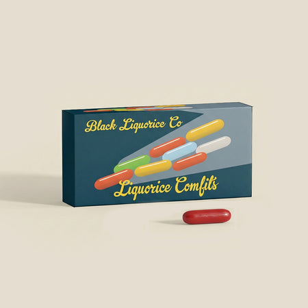 LIQUORICE COMFITS HERITAGE BOX Black Liquorice Company