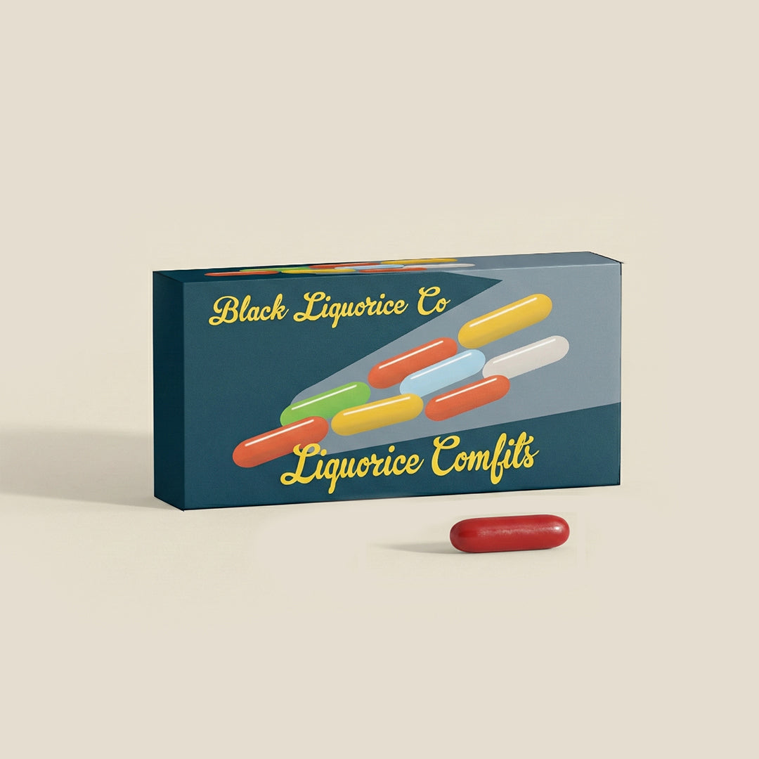 LIQUORICE COMFITS HERITAGE BOX Black Liquorice Company