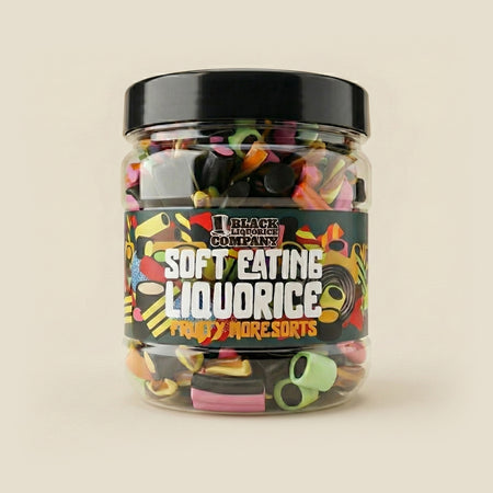 LARGE FRUITY LIQUORICE MORESORTS GIFT JAR Black Liquorice Company