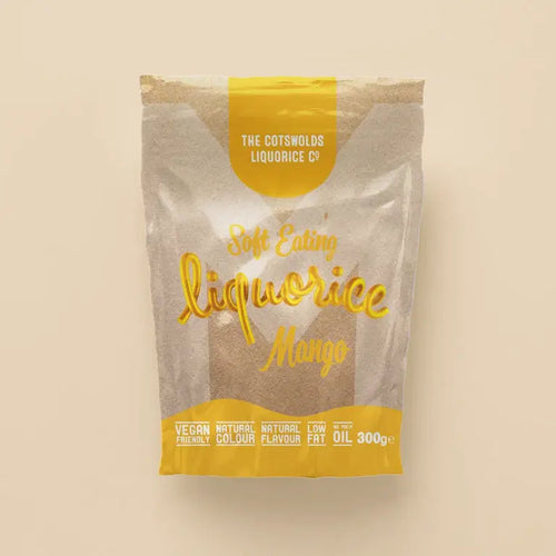 SOFT EATING MANGO LIQUORICE THE COTSWOLD LIQUORICE CO