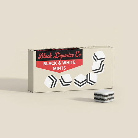 BLACK & WHITE MINTS LIQUORICE HERITAGE BOX Black Liquorice Company