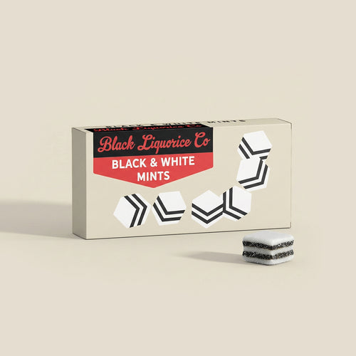 BLACK & WHITE MINTS LIQUORICE HERITAGE BOX Black Liquorice Company