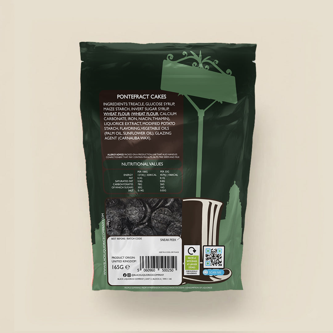 LIQUORICE PONTEFRACT CAKES Black Liquorice Company