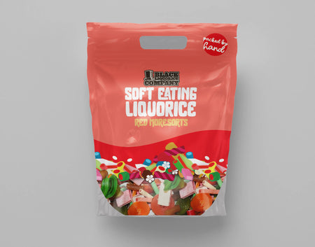 MEGA BAG RED LIQUORICE MORESORTS 1.3KG Black Liquorice Company