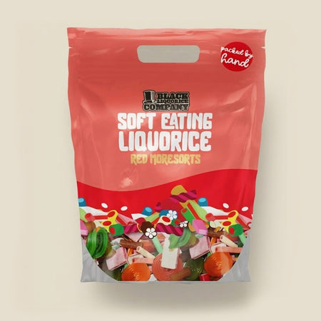 MEGA BAG RED LIQUORICE MORESORTS 1.3KG Black Liquorice Company
