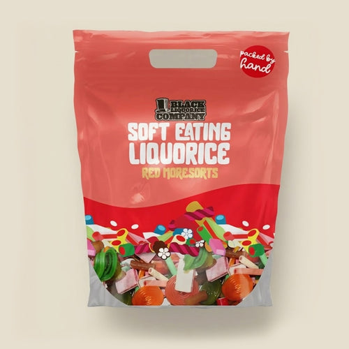 MEGA BAG RED LIQUORICE MORESORTS 1.3KG Black Liquorice Company