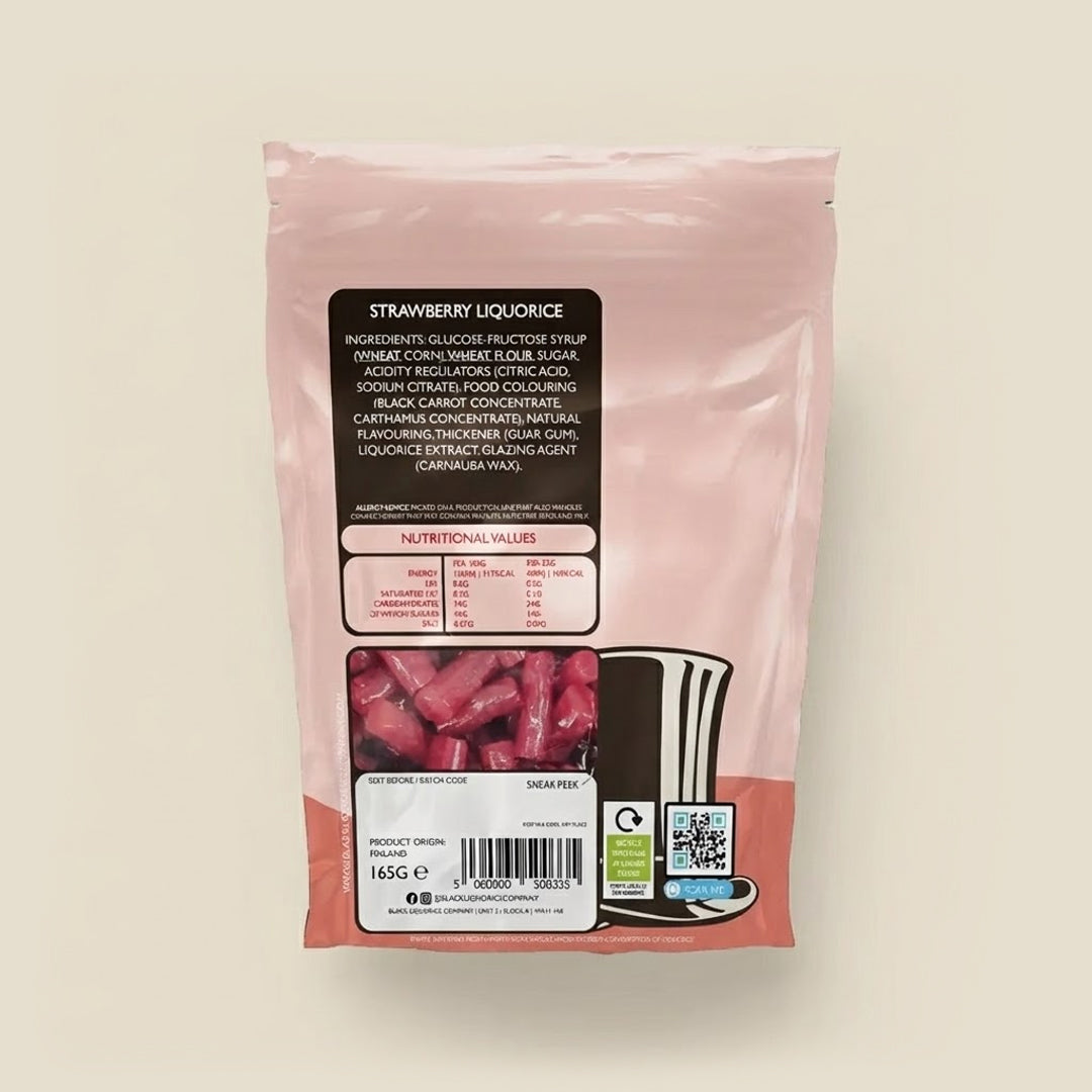SOFT EATING STRAWBERRY LIQUORICE Black Liquorice Company