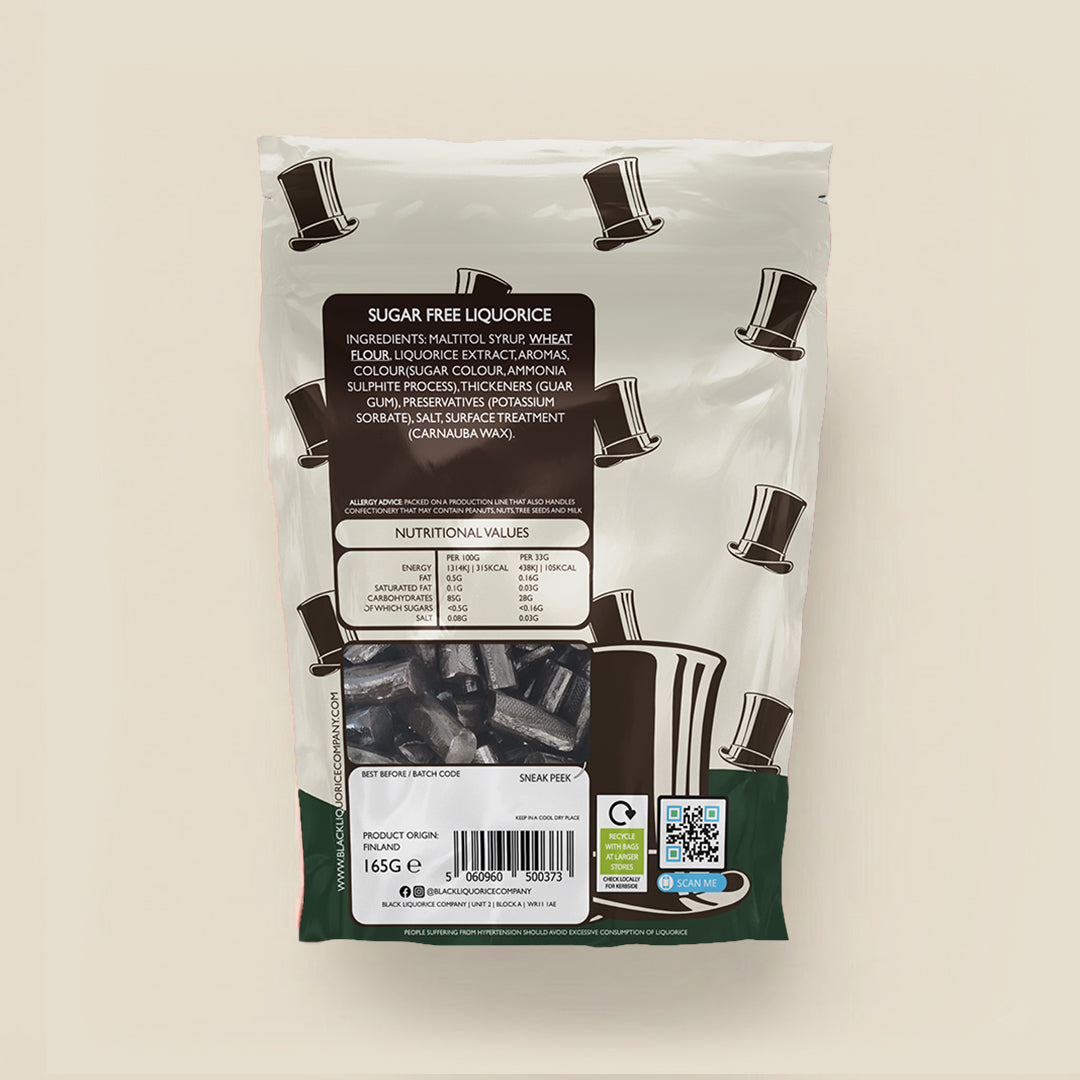 SOFT EATING SUGAR FREE LIQUORICE Black Liquorice Company