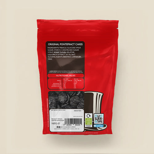 VINTAGE LIQUORICE PONTEFRACT CAKES Black Liquorice Company