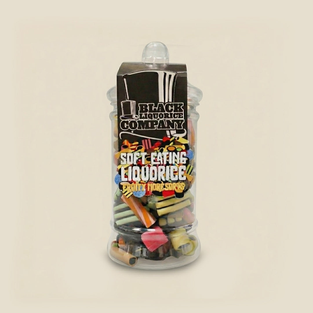 LIQUORICE FRUITY MORESORTS GIFT JAR Black Liquorice Company