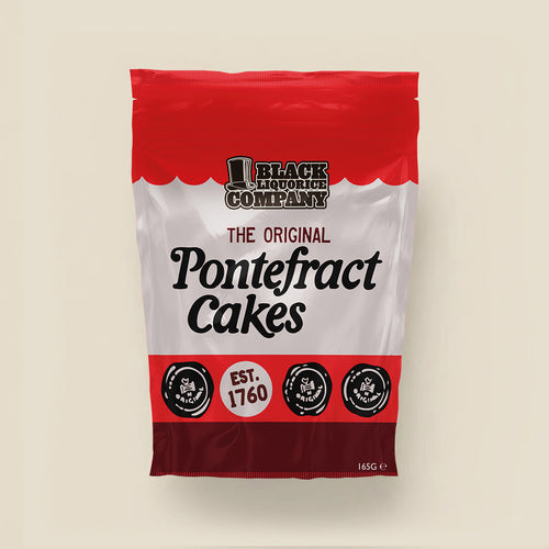 VINTAGE LIQUORICE PONTEFRACT CAKES Black Liquorice Company