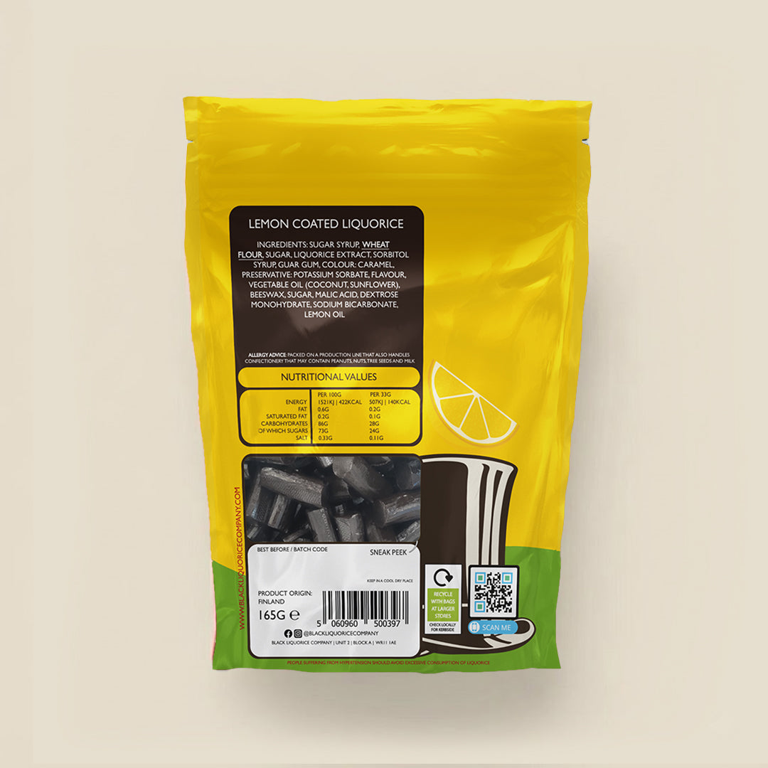 SOFT EATING ZINGY LEMON LIQUORICE Black Liquorice Company