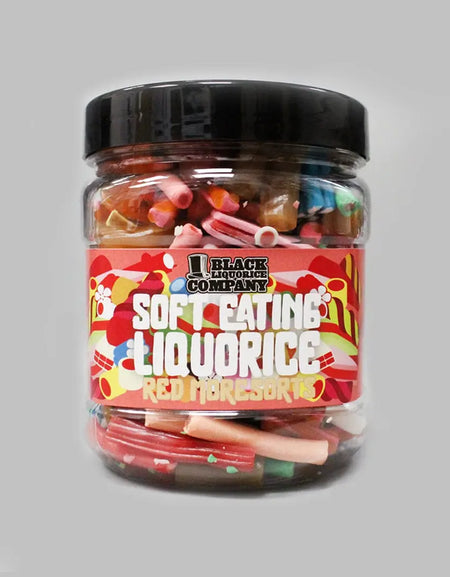 LARGE RED MORESORTS GIFT JAR Black Liquorice Company