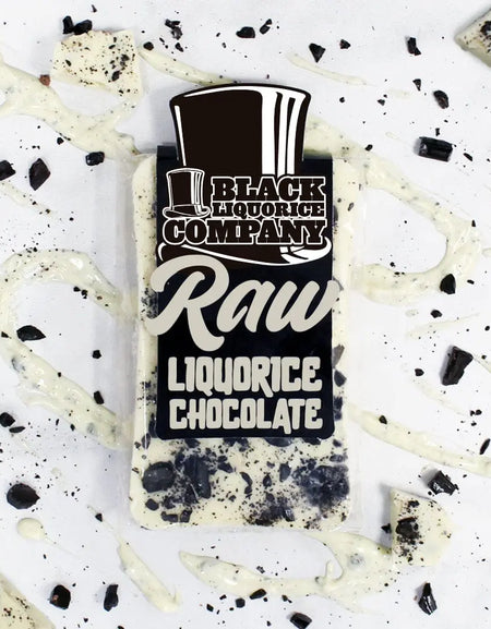 RAW LIQUORICE WHITE CHOCOLATE BAR Black Liquorice Company